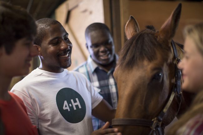4-H boys with horse